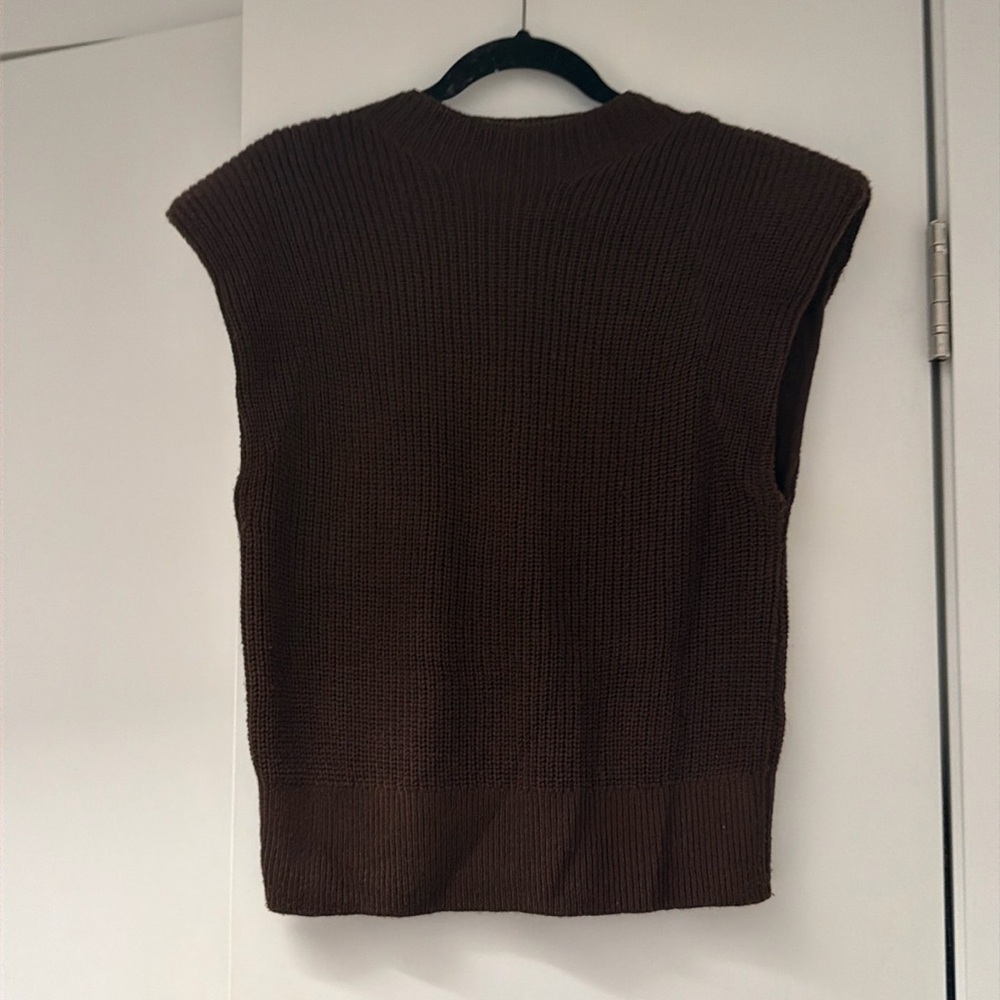 Babaton brown mock neck sweater